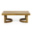 Ensemble de causeuse et table basse d'extérieur en bois d'acacia avec coussins