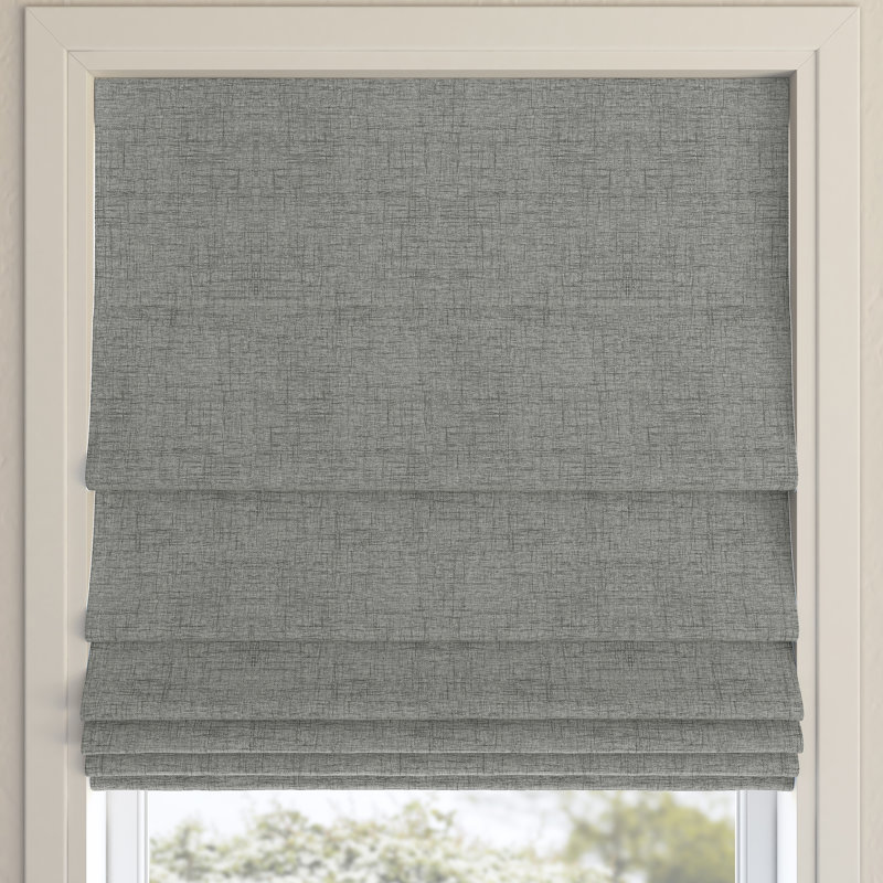  Everton Thermal 100% Blackout Cordless Roman Shade, Gray, 39"W x 64"L