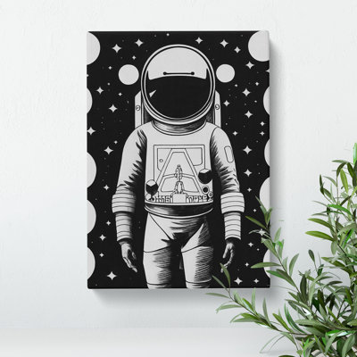 Monochrome Astronaut No.3 - Wrapped Canvas