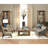3 Piece Marble Top Nesting Table Set-Brass