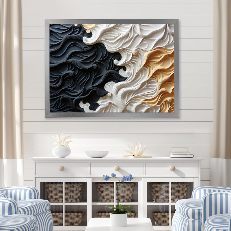 Minimalisme, beauté, sérénité, impression sur toile, H 12 po x l 20 po x P 1 po, Cadre simple argenté