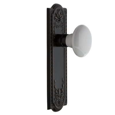 Meadows Plate with White Porcelain Door Knob