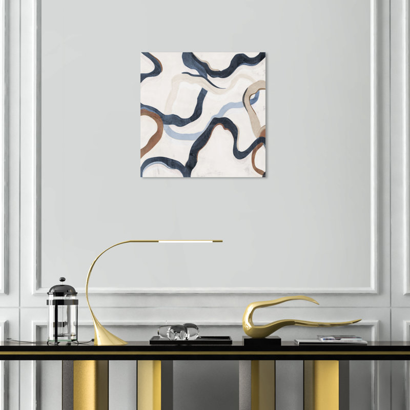 Sentiers de la vie III - peinture sur toile, Toile tendue, H 16 po x l 16 po