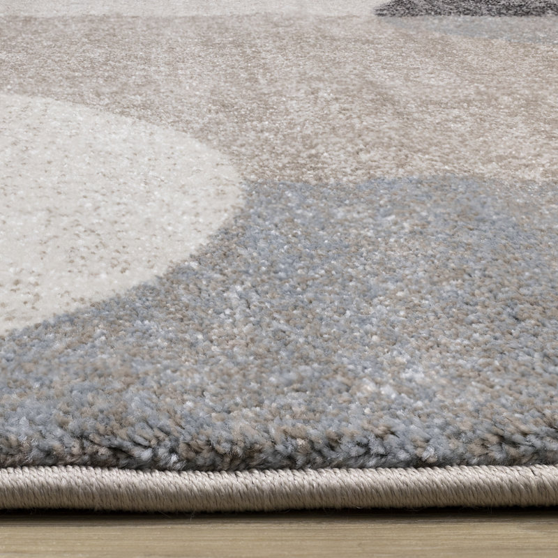 Tapis à motif géométrique et tapis antidérapant Eden Frieze, Rectangle 7 pi 10 po x 10 pi 6 po