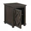Table de chevet traditionnelle rustique avec tablette de rangement réglable