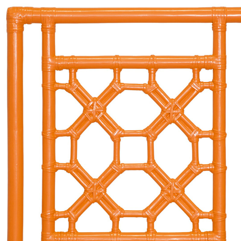 Lattice Back Standard Bed, White, Queen