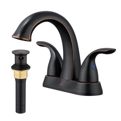 2 Handle Bathroom Faucet with Drain