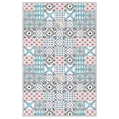 Premium Woven Area Rug, 5.9 x 9.2 Feet | 100% Polyester, 650 g/m² | Antibacterial, Non-Slip PVC Dot Underside, 0.3 in Pile Height | Machine Washable, 3D Digital Printing | Perfect for Living Room & Bedroom Decor