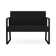 Waterfall Waiting Reception Loveseat Sled Base Metal Frame