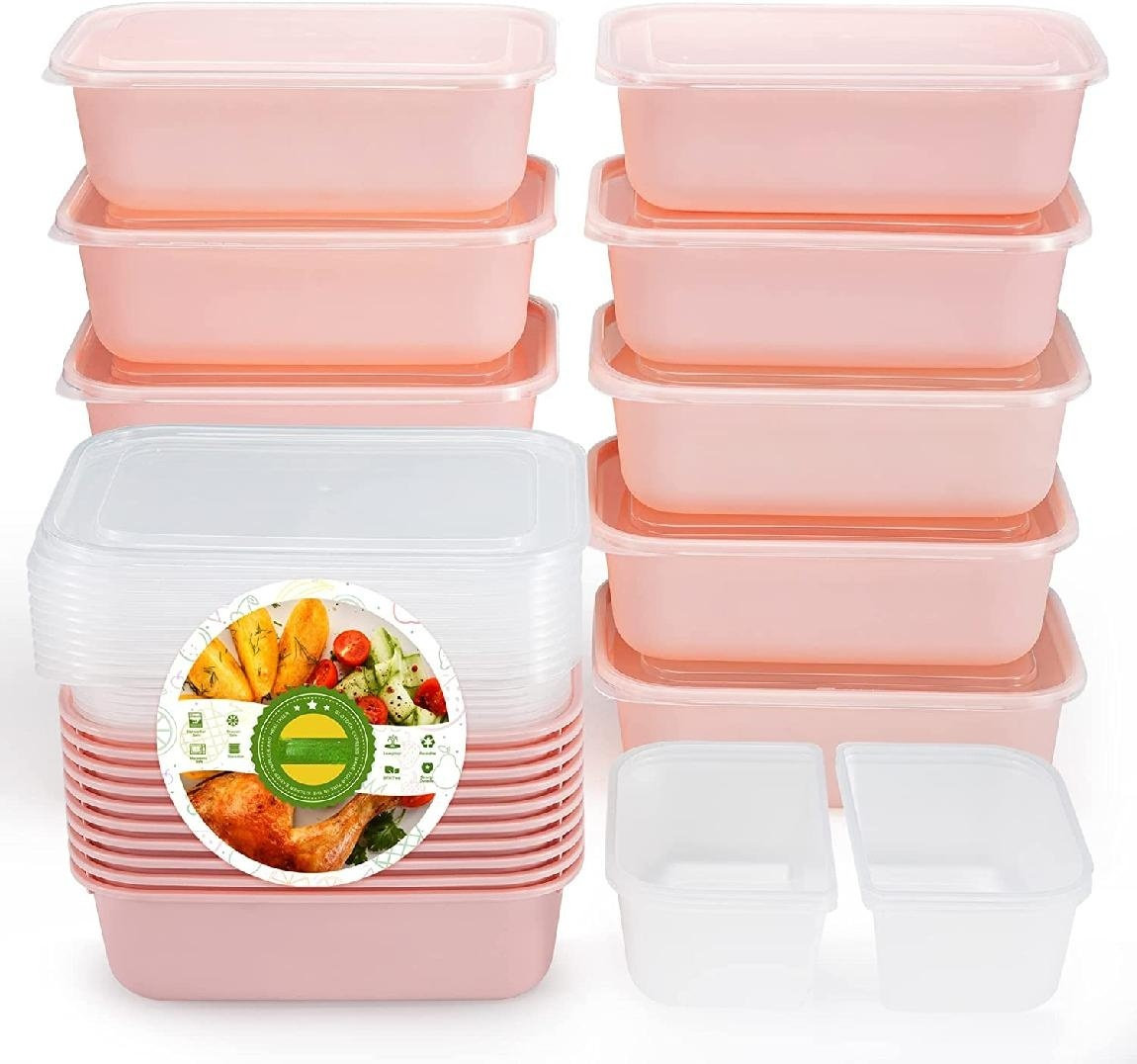Source Reusable BPA Free Meal Prep Containers 16 oz 1 Compartment