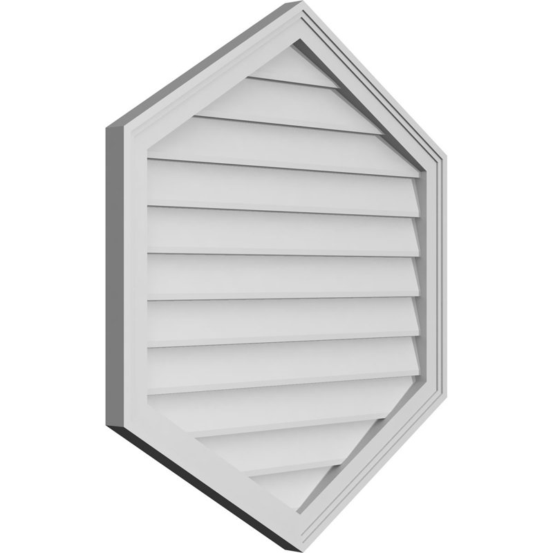 Ventilé vertical à pignon vertical 7/12 po, H 1,5 po x l 30 po x L 34 po