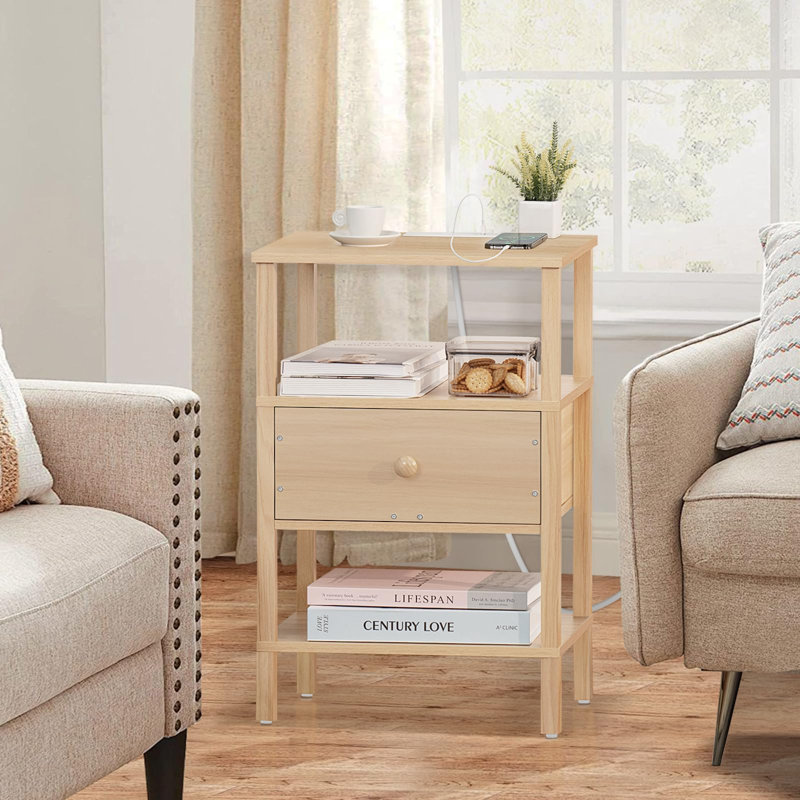 Table de bout Bodcaw, Naturel, H 24,13 po x l 14,96 po x P 11,85 po