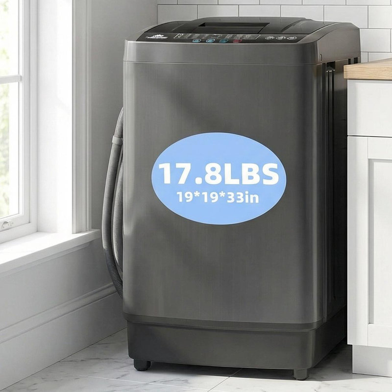 Machine à laver portable avec affichage à DEL et 10 programmes - Combinaison laveuse-sécheuse écoénergétique avec verrou de sécurité pour enfants