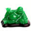 Statue de Bouddha riant (3,94 x 2,17 x 1,97 po) - Décoration en résine pour la maison et le bureau, vert