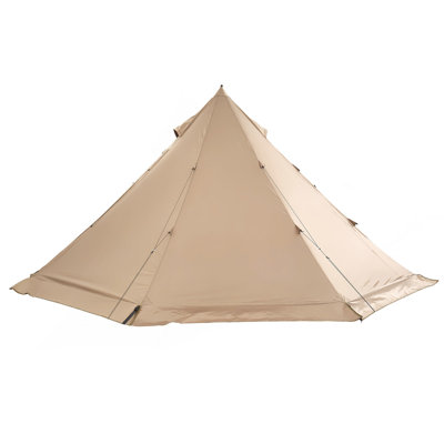 Tente chaude pour 4 personnes, tente tipi d'hiver portative avec prise de poêle, tentes de camping en toile imperméables, tentes légères 4 saisons pour la randonnée, la pêche et la randonnée, taille M