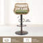 Ensemble de 2 tabourets de bar modernes pivotants avec repose-pieds réglables pour la cuisine et la salle à manger-1800671907