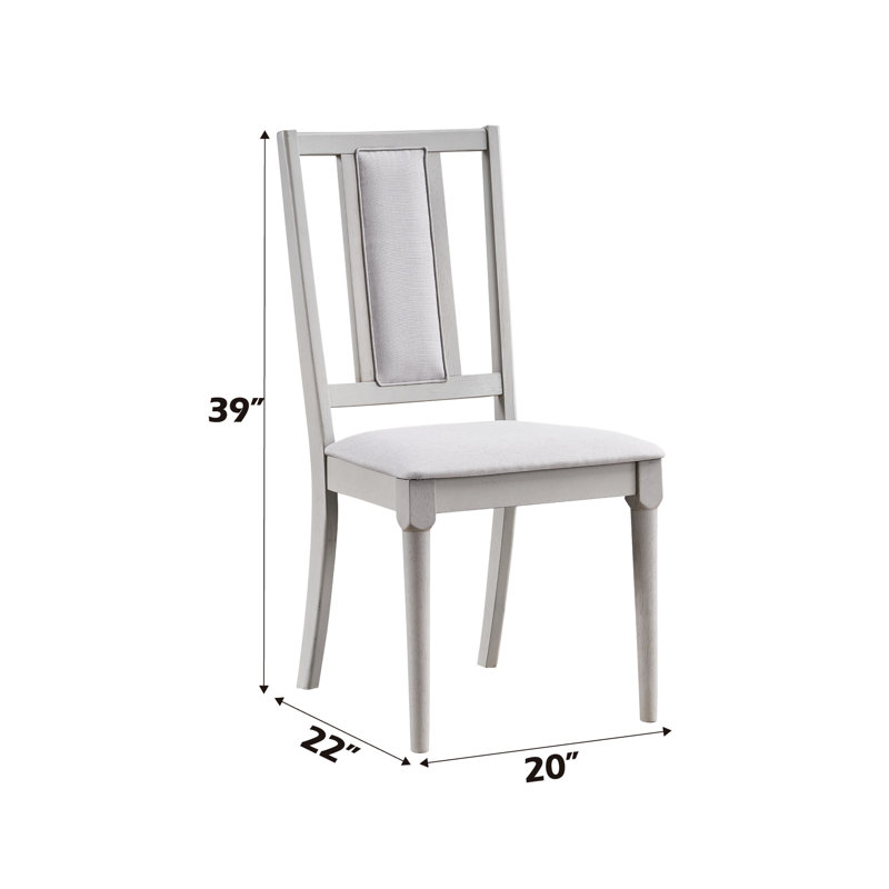 Chaises d'appoint en lin beige (2) - support de poids de 220 lb, largeur de siège de 20 po, profondeur de 16 po, hauteur de 19 po, coussins pour la détente, fabrication en bois élégante, double piédestal stable, chaise de salle à manger polyvalente