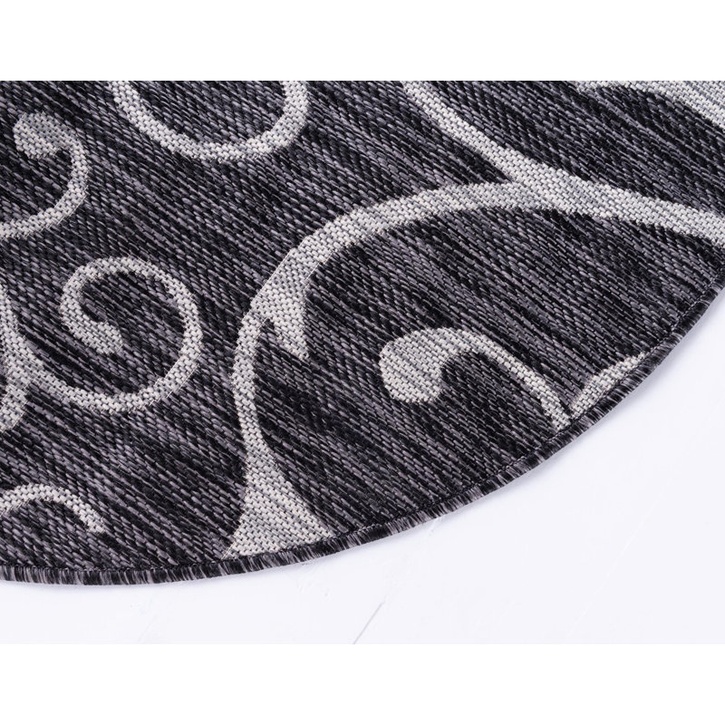 Contemporary Kona Area Rug Slate Colour, Round 13'