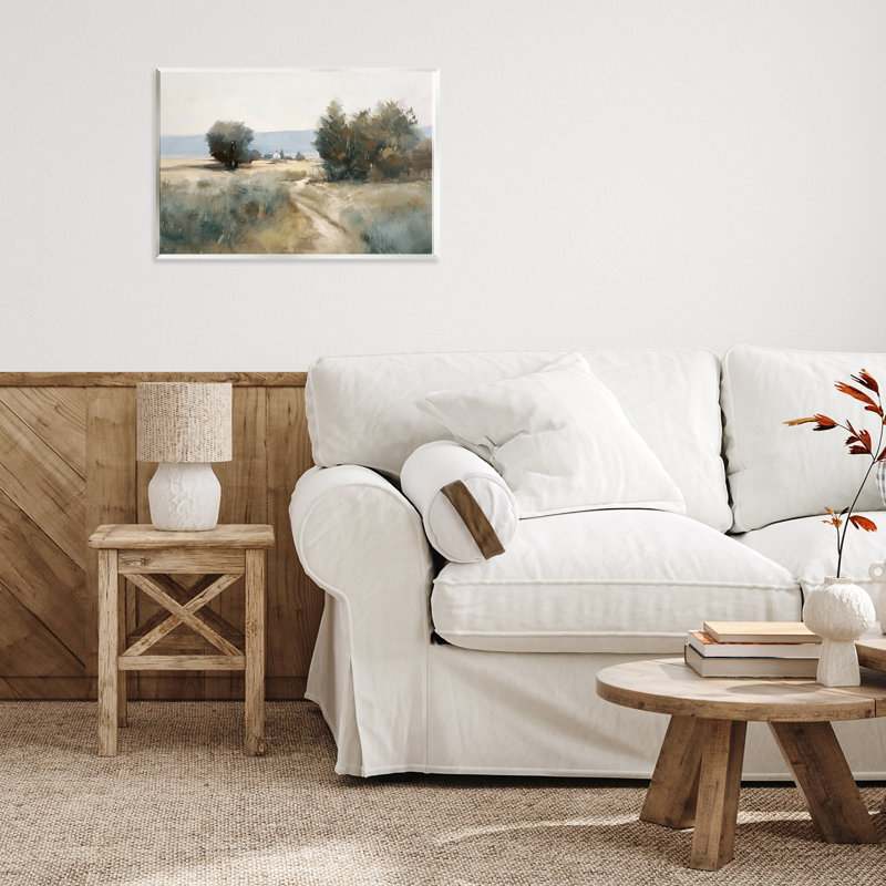Winding Path to Distant Barn Wall Plaque, design by Nina Blue, 10" H x 15" W