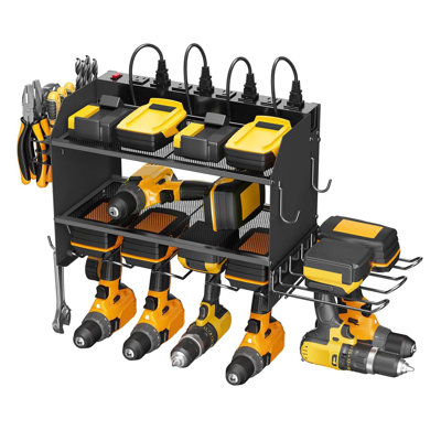 Modular Power Tool Organizer Wall Mount Charging Station