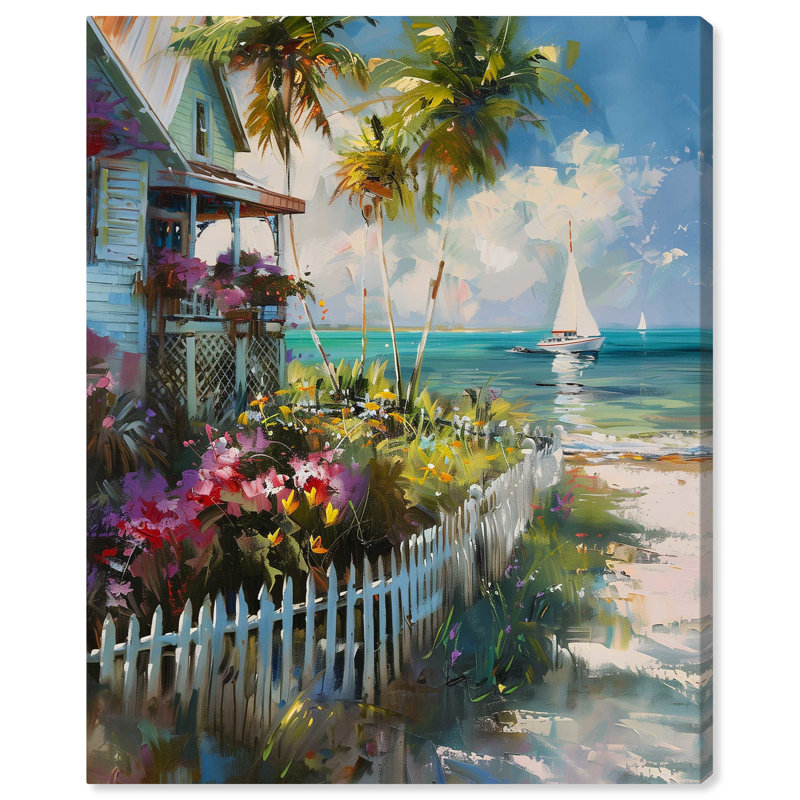 Maison de plage locale, Toile tendue, H 30 po x l 24 po