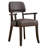 Faux Leather Upholstered Solid Wood Dining Chair With Arms-518085331
