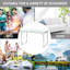Table de camping pliante portative Outsunny de 47 pouces avec hauteur réglable, légère et robuste pour une utilisation extérieure et intérieure