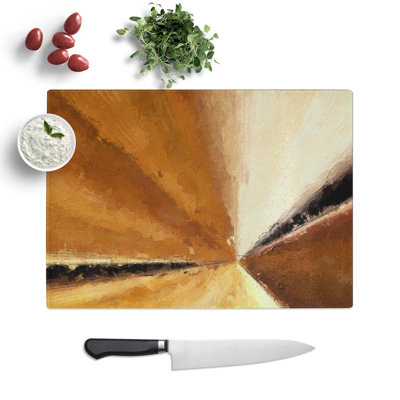 Glass Golden Tunnel in Abstract Chopping Board