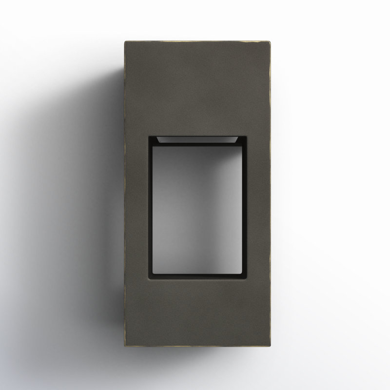 Testa LED Outdoor Flush Mount, Antique Bronze, 12" H x 5.75" W x 5.75" D