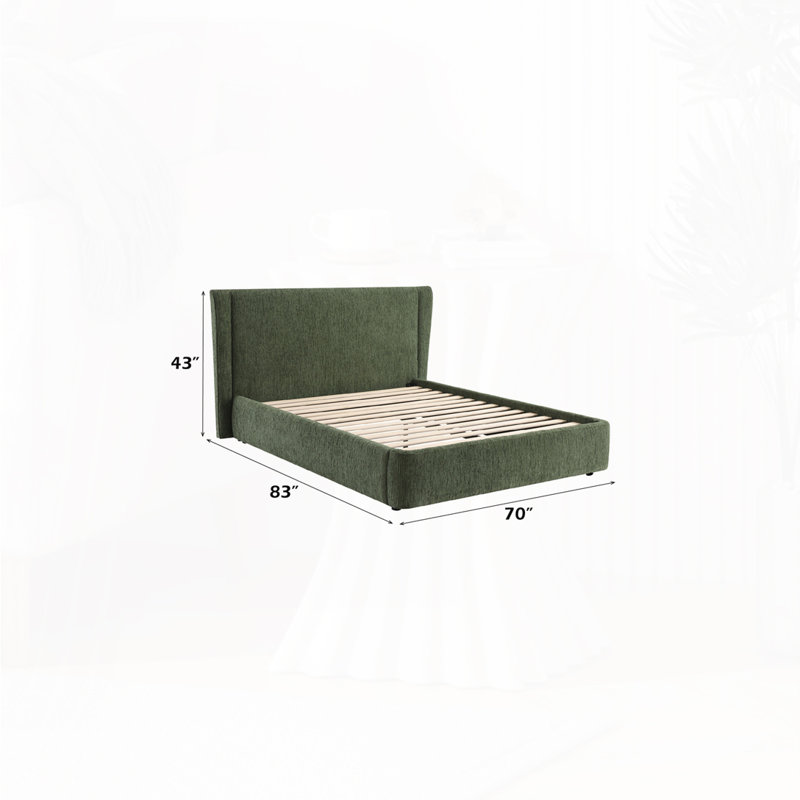 Chenille Upholstered Bed, Full
