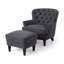 Fauteuil club + repose-pieds