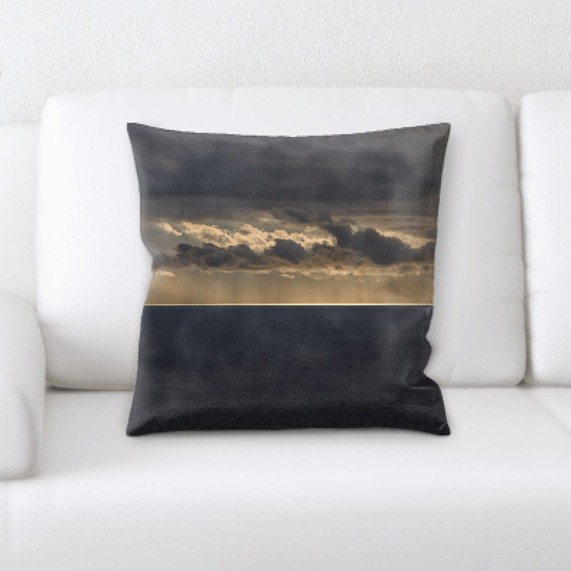 Coussin décoratif sea, Gris / bleu mer