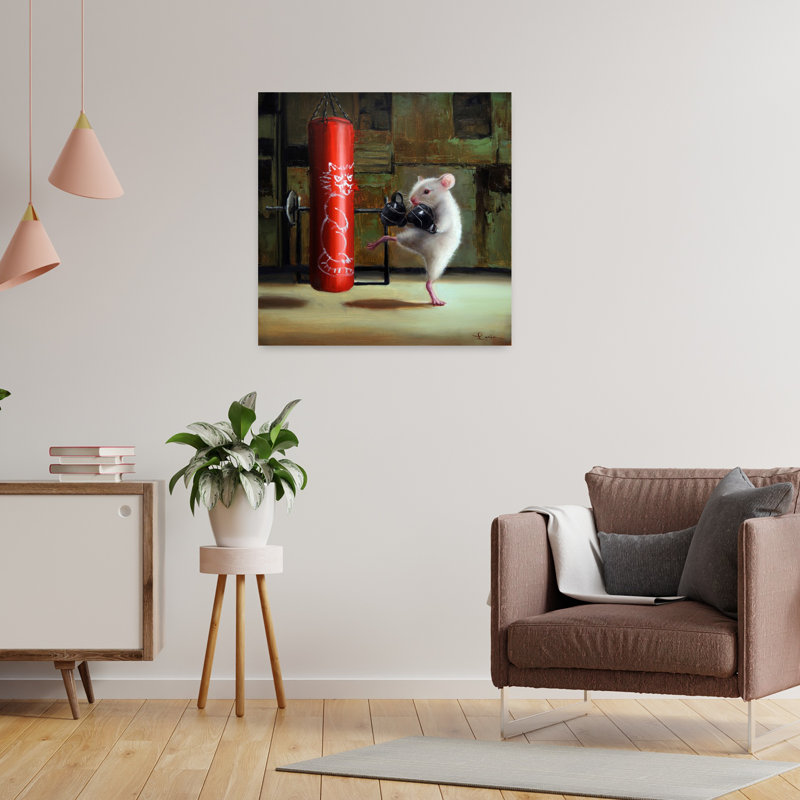 Gym Rat, art urbain contemporain, H 24 po x l 24 po