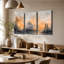 3 panneaux d'art mural Misty Mountain Lake-1203302531