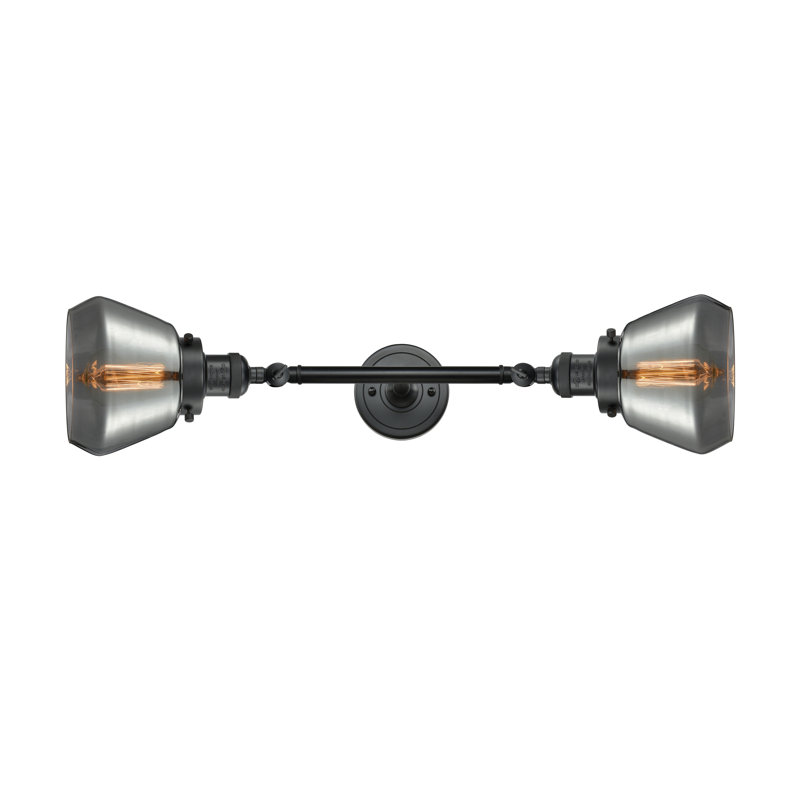 Éclairage pour salle de bain à intensité variable 2 lumières Chill, Noir mat, Plaqué couleur fumée