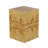 Cole And Grey Wood Square Cube Accent Table With Wood Grain Patterns