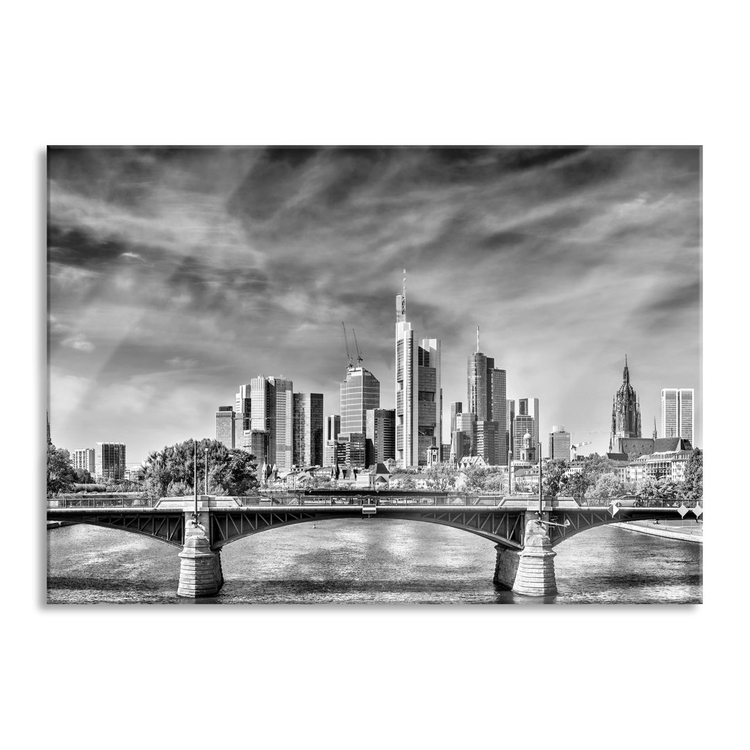 Glasbild Frankfurt Skyline