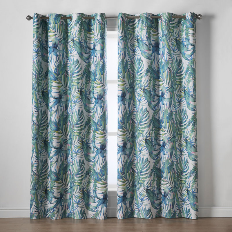 Idaville Eyelet Room Darkening Curtains, Green, Width 168 x Drop 183 cm