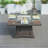 Aloizas Square Wicker Propane Fire Pit Table with Hidden Fuel Tank
