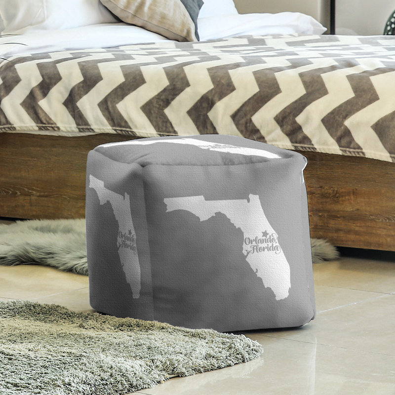 Repose-pieds cube en floride orlando, Gris