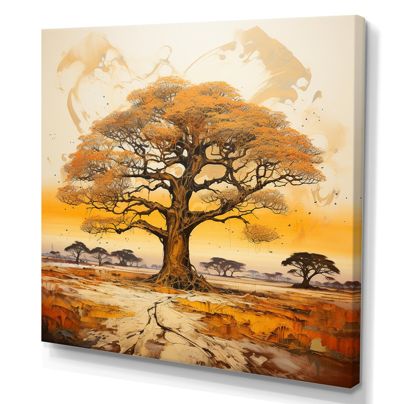 Arbre sauvage d'Afrique, art mural 1, H 30 po x l 30 po
