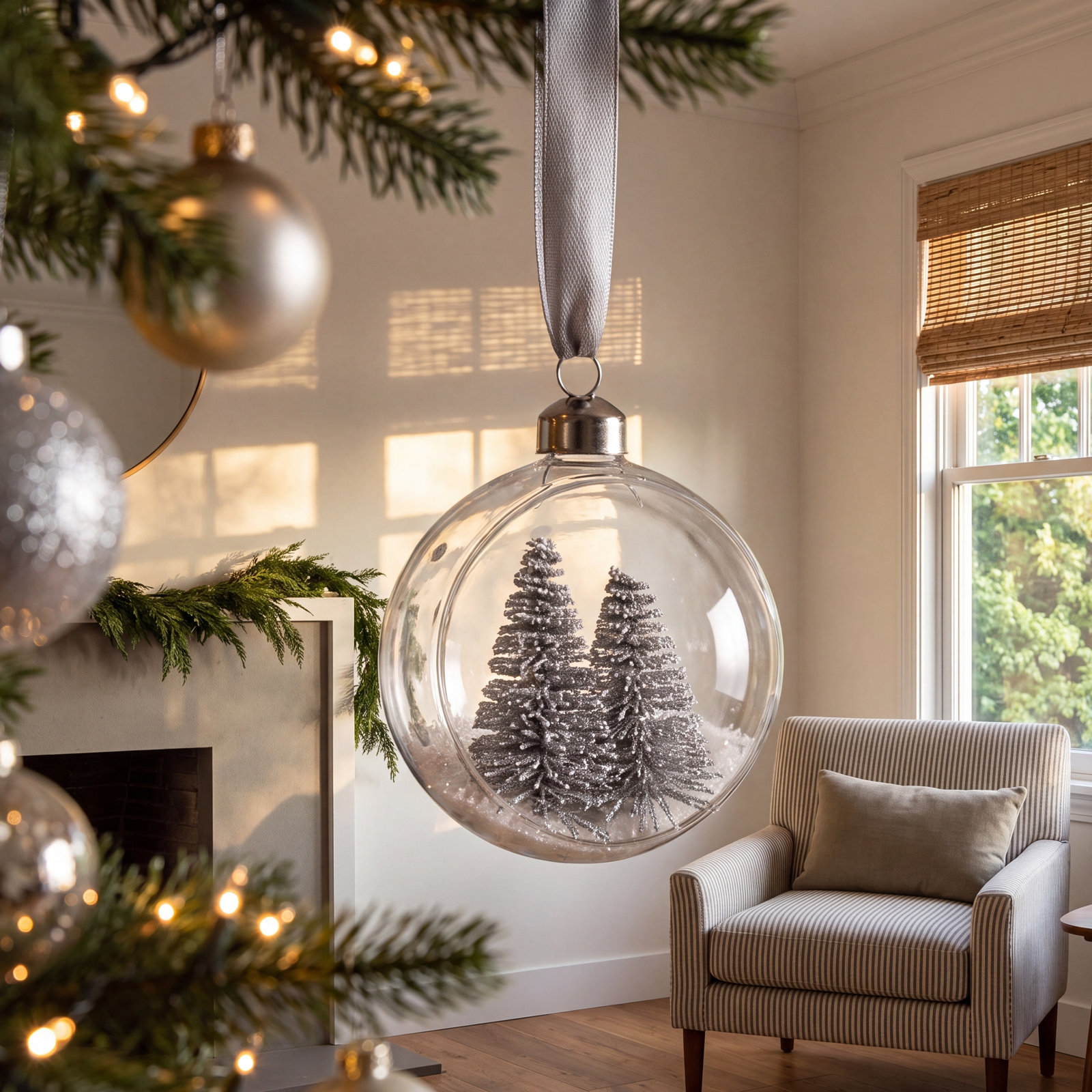The Holiday Aisle® 4" Glass Bauble, 4" H x 4" W x 4" D, Gold