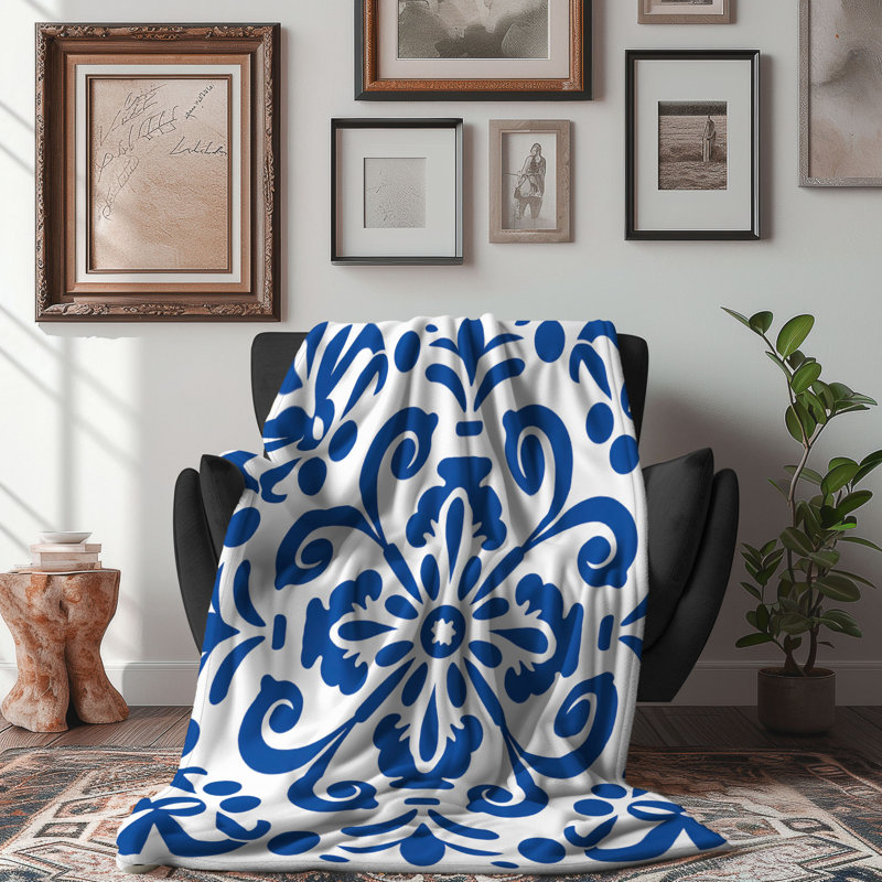 Tile Motifs - 1 Piece Premium Blanket, Twin