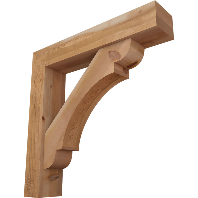 Support de bloc olympique avec entretoise décalée, 38 x 38, Cèdre rouge occidental de l 7 1/2 po (lisse)