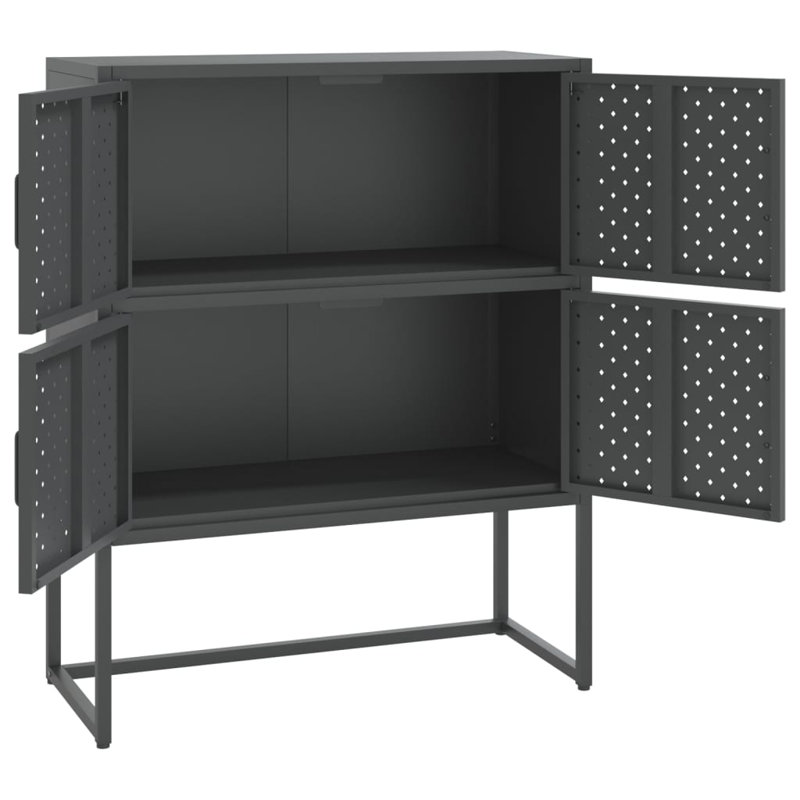 Armoire de rangement Delani, Anthracite