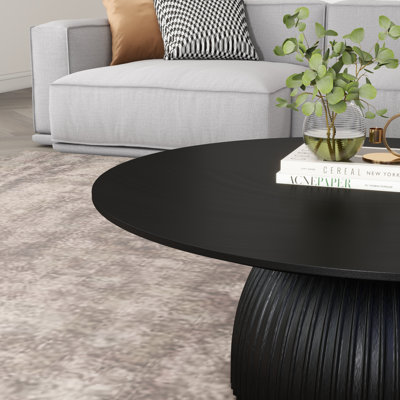 Table basse ronde noire