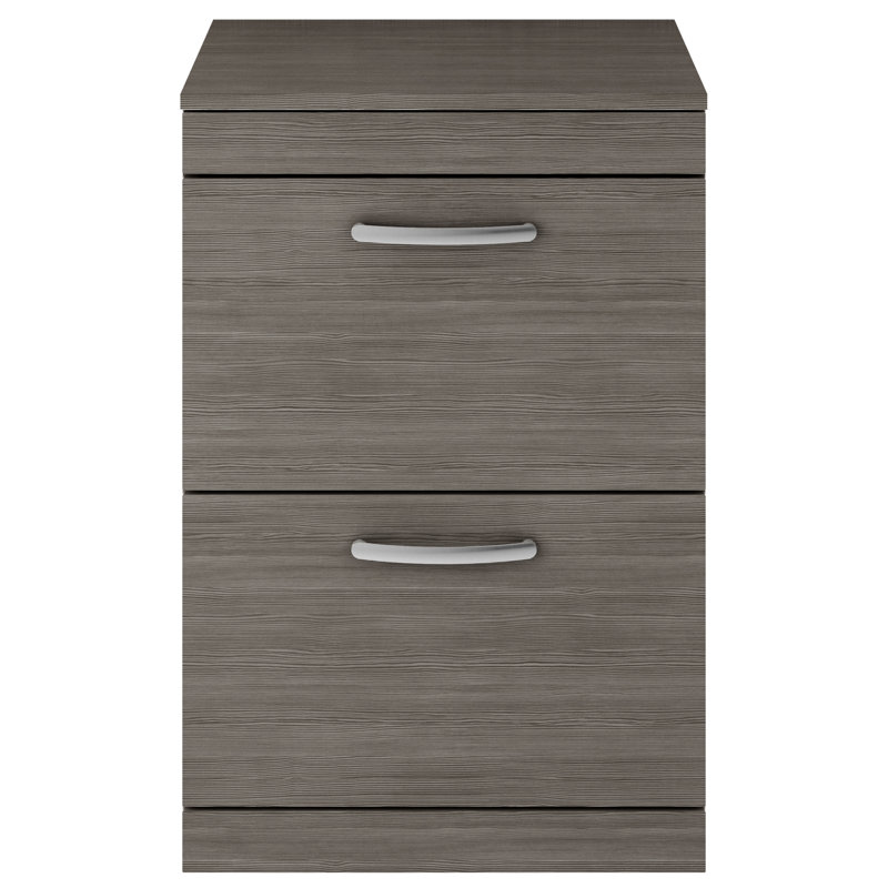 Athena 60.5cm Single Bathroom Vanity Base Only, Anthracite Woodgrain