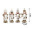 Ensemble de 4 petites décorations de Noël 4 pièces, mini statue de 3,9 pouces de haut, décorations de fêtes