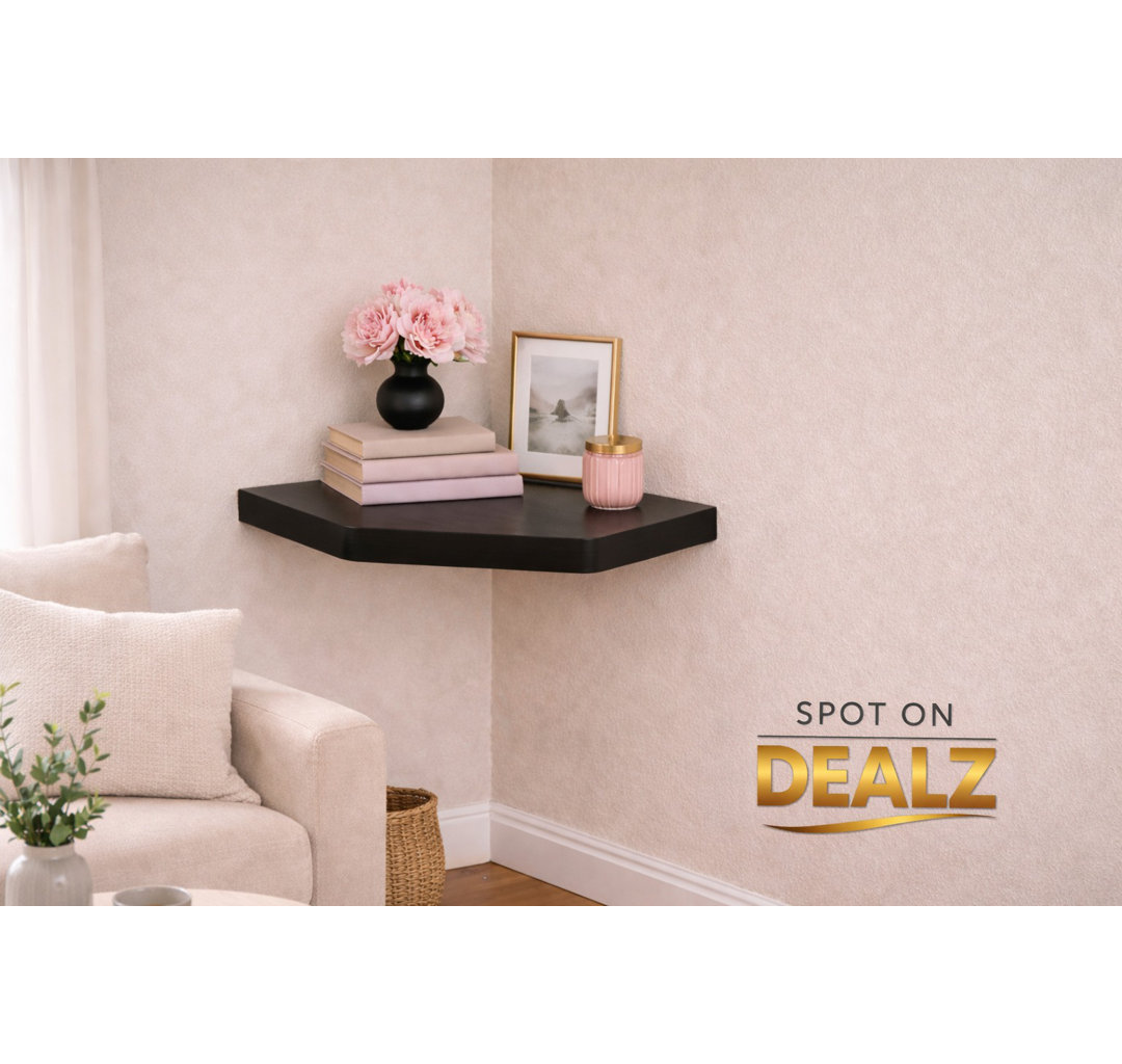 Higley Triangle Corner Shelf with Adjustable Shelves