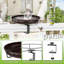 Bird Bath Deck Mounted 12 Inches, Deck Adjustable Steel Clamp 3.5 Inches, Balcony Railing Birdbaths Unheated(Brown)
